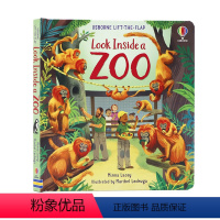 [正版]Usborne偷偷看里面系列动物园英文原版绘本 Look Inside a Zoo 儿童启蒙纸板机关翻翻书 2