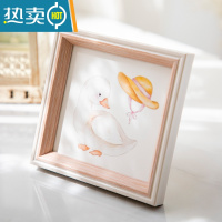 敬平简约北欧正方形洗照片做成相框摆台6寸7寸8寸10 照片框相片油画棒 樱花粉 10寸[挂摆两用]内径20.3*25.3