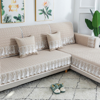 家柏饰(CORATED)四季通用防滑沙发垫坐垫子布艺全包萬能沙发套罩沙发盖布沙发巾 澜亭卡其 90*160cm