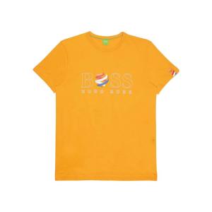 橙色圆领短袖T恤男装百搭舒适休闲纯色基础款夏季男士服装