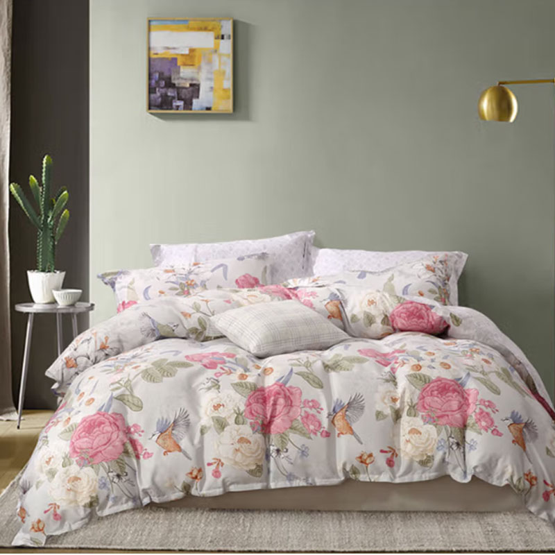 富安娜四件套 玲珑漫语 双人床203*229cm抗菌磨毛