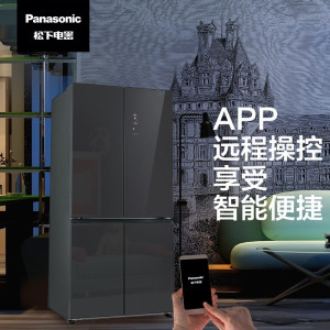 松下(Panasonic)628L松下冰箱十字对开门风冷无霜一级能效变频家用电冰箱NR-EW62CGB-H
