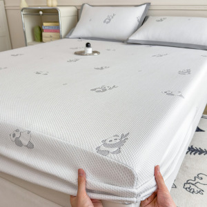 新款冰豆豆凉席床笠单件夏季凉感冰丝床垫套榻榻米保护罩床罩