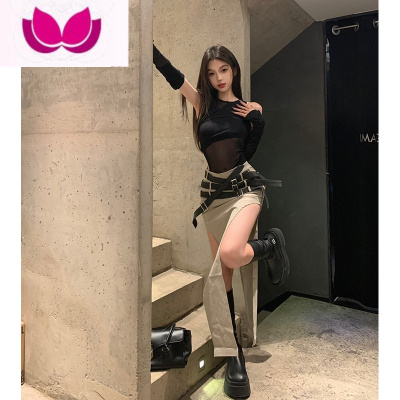 七斓美式性感辣妹套装裙网纱纯欲风显瘦小个子高级感早春穿搭套女