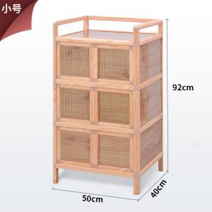 森美人小柜子厨房用储物带碗柜灶台放碗铝合金餐边柜简易茶水橱柜组装