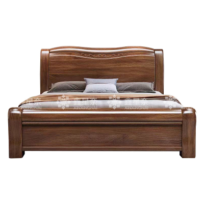 鑫星奈 XXN4022921胡桃木实木床1.5米单人床