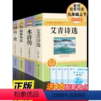 [13册]九年级上下册课外书全套 人教版 [正版]九年级必读名著全套4册 水浒传艾青诗选简爱和儒林外史原著初中生课外书阅