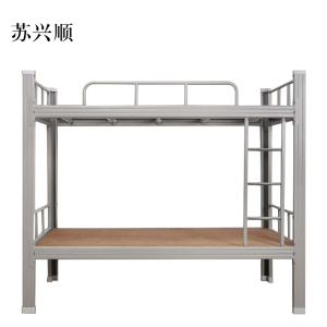 苏兴顺铁架床钢木床宿舍床灰色加厚型2000X900含床板