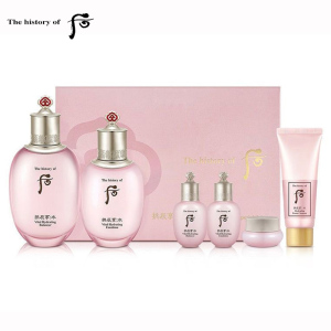 韩国WHOO 后 水妍水乳霜套盒清爽补水护肤品2件套 套装 拱辰享水妍水沄系列水乳礼盒6件套护肤套装