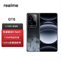 realme真我GT6 月之暗面 12GB+256GB 第三代骁龙8芯 1.5K 120Hz直屏 120W快充 5800mAh聚能电池 AI智能手机