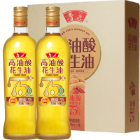 鲁花 花生油 高油酸花生油750ml*2礼盒(精装)