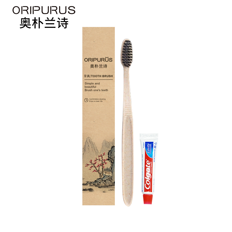 奥朴兰诗ORIPURUS 小麦秸秆一次性牙刷( 单位:盒)