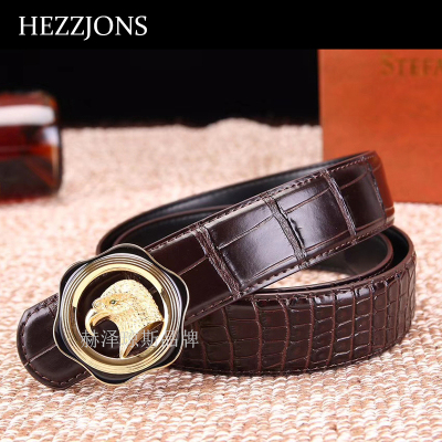 赫泽琼斯HEZZJONS皮带男真皮腰带进口意大利牛皮裤腰带铜扣皮带青年时尚潮流软皮腰带