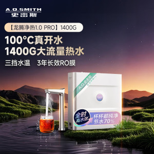 史密斯(A.O.SMITH)佳尼特加热净水器 龙腾净热 直饮一体机厨房专用台下用净水机真沸腾 冠军之选CDR1800F3