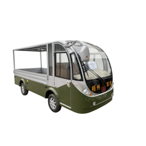 电动观光货车敞篷皮卡车厂区营区搬运中转运输车载货接驳车转运平板车