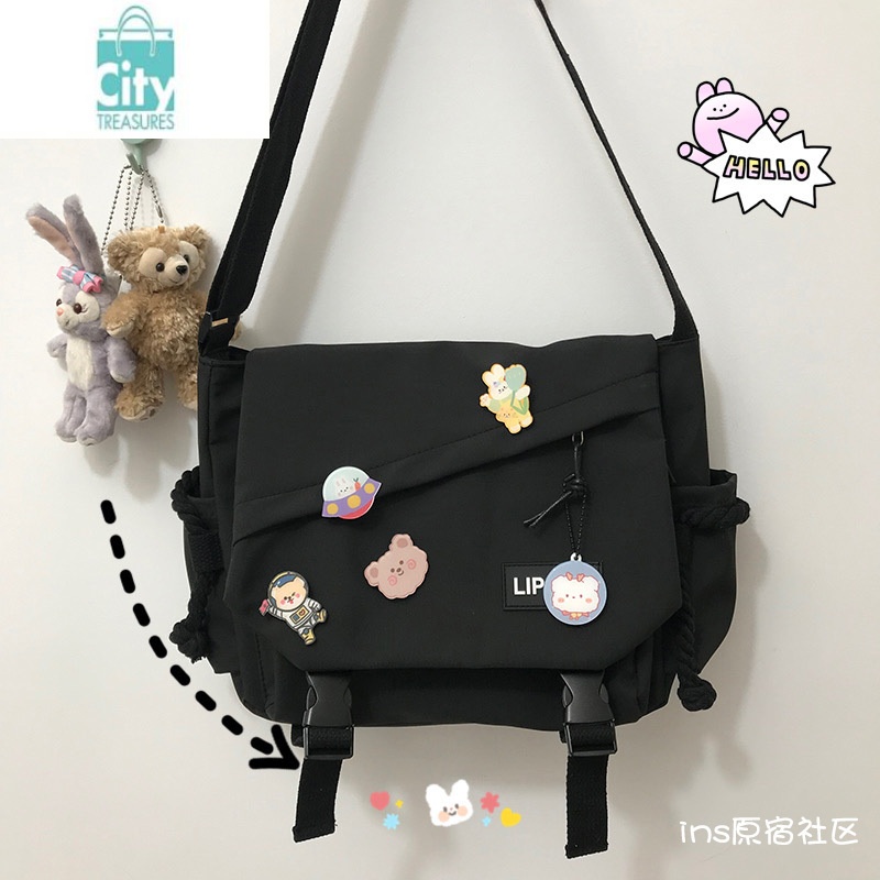 bangdou韩国ins大容量工装斜挎包日系原宿韩版百搭男女学生chic港风