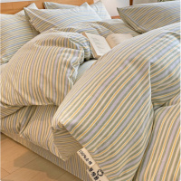 秋冬加厚全棉磨毛四件套纯棉原棉被套保暖床单床笠款床上用品套件_315