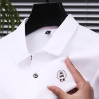 夏季新款刺绣男士Polo衫中年薄款短袖透气商务休闲T恤男