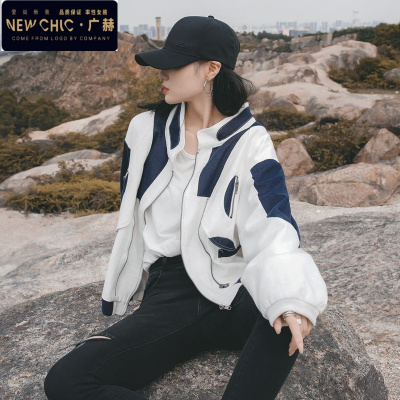 广赫棒球服女2020年新款牛仔外套女春秋韩版宽松bf炸街外套高级范自留夹克