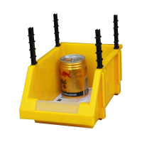 翌嘉 YJ5091049 加厚物料盒 组合式零件盒 斜口盒 250x150x120mm 黄色