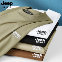 JEEP SPIRIT基础款短袖T恤男款夏季商务休闲舒适透气圆领上衣男装