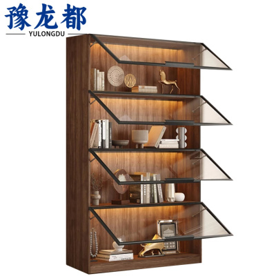 豫龙都玻璃展示柜上翻门台