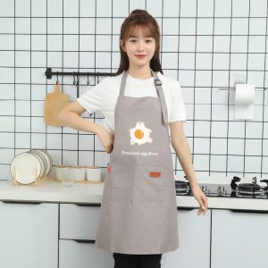 围裙家用厨房防水防油男女工作服布卡通印花日系韩版时尚围腰罩衣