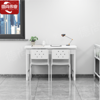 德尚伟业钢制士兵学习桌士官写字桌学员电脑桌内务办公桌营具宿舍三抽桌+椅子