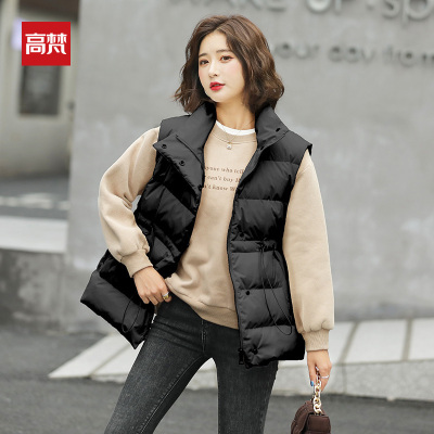 高梵收腰90白鸭绒马甲外套女冬韩版外穿宽松百搭小个子背心坎肩外搭马夹0151-JC-S1210040