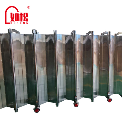 如松不锈钢封板伸缩围栏收缩隔离护栏围挡 RS-0725 高2.1米 米