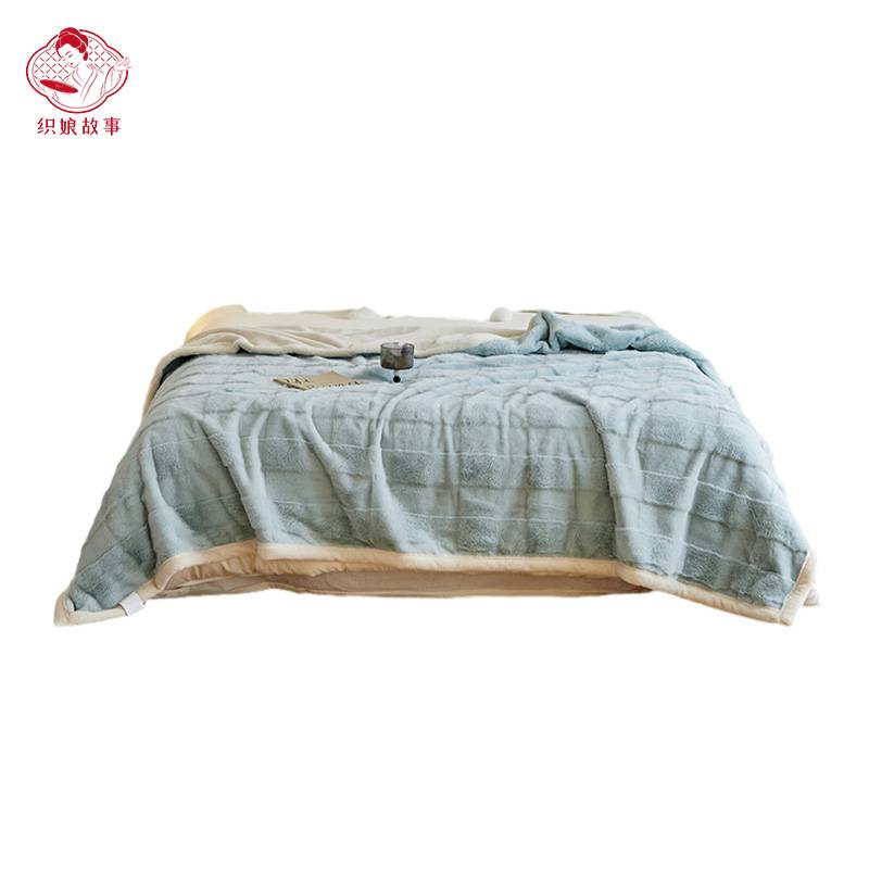 织娘故事 兔毛绒毛毯 150*200cm /张