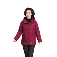 中老年人冬装女妈妈装棉衣外套连帽老人太太棉袄妈妈大码羽绒棉服
