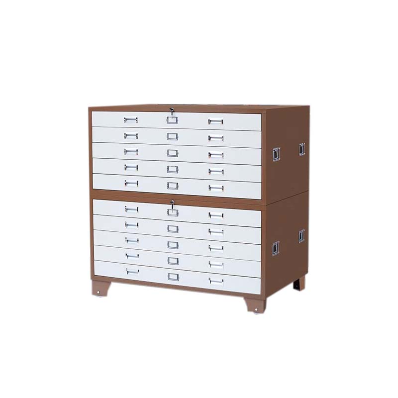 利特莱依底图柜工程资料图纸柜0号15号抽屉柜文件柜地图柜菲林柜图纸收纳柜0号咖白十抽1300*930*1200
