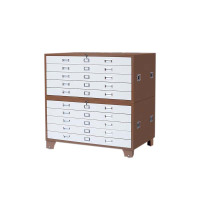 利特莱依底图柜工程资料图纸柜0号15号抽屉柜文件柜地图柜菲林柜图纸收纳柜0号咖白十抽1300*930*1200