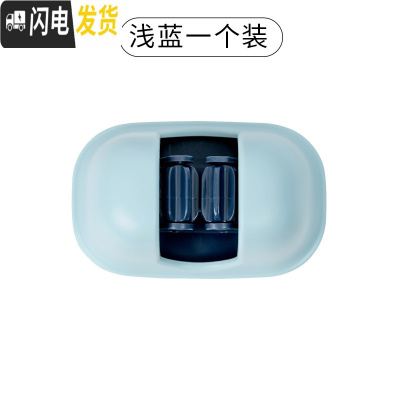 三维工匠免打孔拖把架卫生间拖把挂架拖把夹壁挂拖布架拖把挂钩挂拖把 拖把夹-浅蓝[一个装]