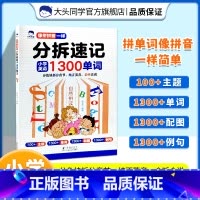 [抖音同款]分拆速记小学英语1300单词 小学通用 [正版]大头同学分拆速记小学英语1300单词小学生零基础自然拼读法轻