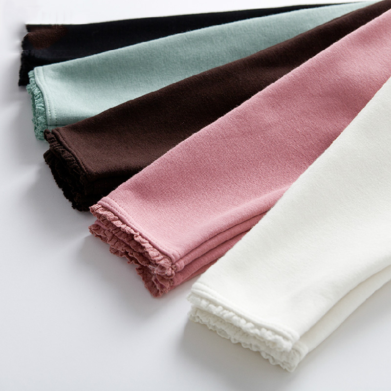 童装女童纯棉白色长裤子秋冬款宝宝加绒加厚保暖裤婴幼儿童打底裤