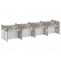 臻远 ZYGW-040职员桌办公桌屏风工作卡位 对坐八人位