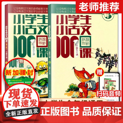 小学生小古文100课全2册上下册 文言文阅读与训练一百篇 日有所诵小学教辅三四五六年级语文知识大全辅导书籍全解必背小散文