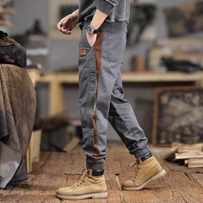 春秋款弹力牛仔裤男士宽松休闲长裤子潮流潮牌秋季