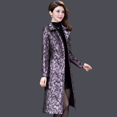 广赫2020新款妈妈春装洋气风衣中长款过膝高贵中年女装春秋外套40岁50风衣