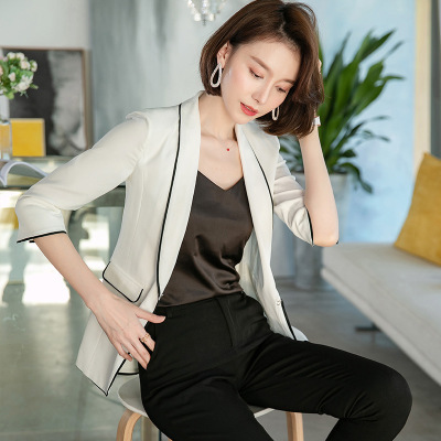 女先生女士西装时尚女套装2020春季新款韩版职业装气质休闲小西装洋气两件套女装中袖九分裤正装工作服