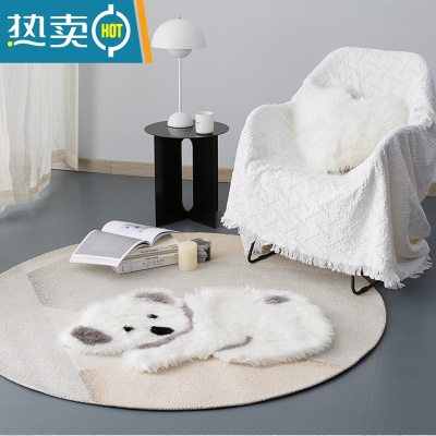 敬平ins可爱风地垫入户门垫防滑沙发客厅卧室床边毯网红毛绒毛毯地垫防滑垫