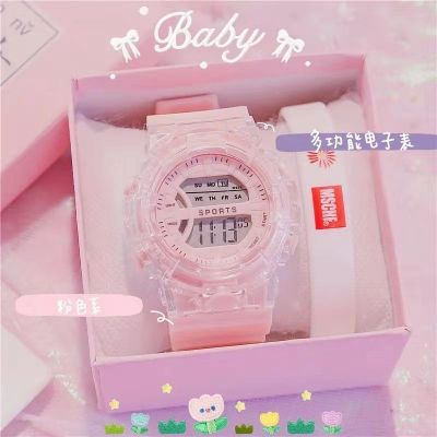 铭侣电子表男女情侣儿童手表9岁10岁男女学生韩版简约ins风休闲运动多功能夜光电子表