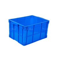 翌嘉YJ4120585 蓝色塑料周转箱大号工业胶箱 560*420*310