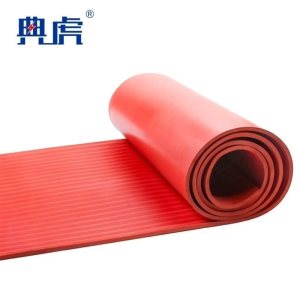 典虎 绝缘垫 红色条纹10mm*1m*10m 卷