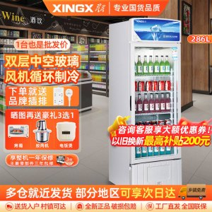 星星(XINGX)LSC-303GB商用冰柜立式玻璃门展示柜超市饮料陈列柜单门冷柜冷藏保鲜柜便利店啤酒饮料柜