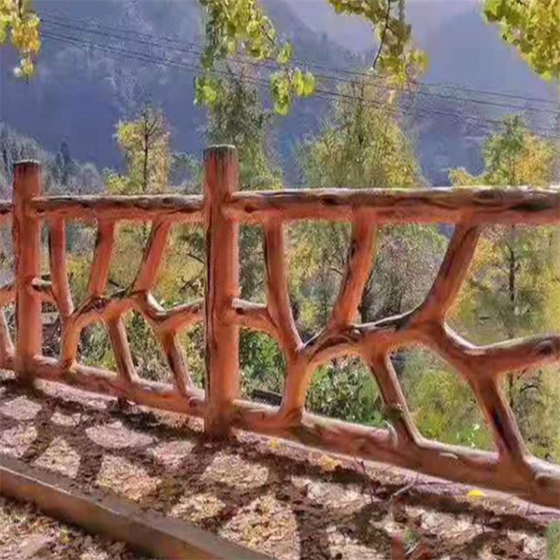 仿树藤护栏ljx-f003户外河道景观桥梁室外新农村建设仿木围栏市政栏杆