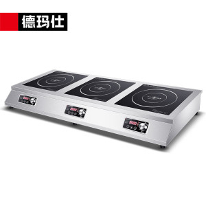 德玛仕 DEMASHI 大功率商用电磁炉三头炉 3500W台式多眼电磁灶爆炒 多头电磁炉三头电磁炉IH-TT-105P3