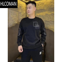 HLCOMAN993新款男士植绒欧货长袖小衫男装上衣T恤p暖加绒卫衣男百搭